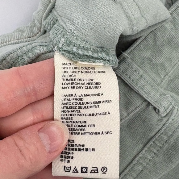 Pilcro High Rise Skinny Cord Jeans Mint Green - Picture 6 of 7